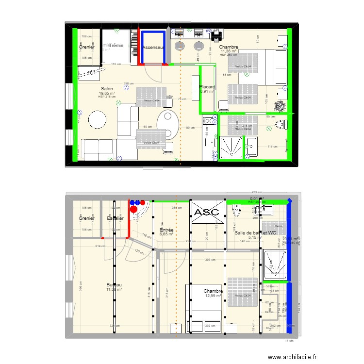 OPOUL 2. Plan de 39 pièces et 244 m2