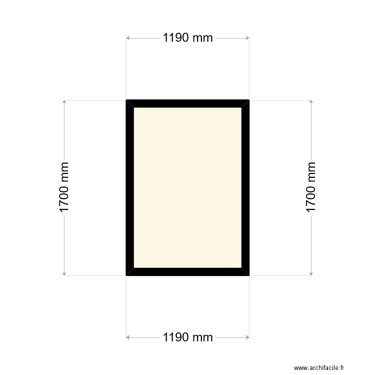 Repere F2. Plan de 1 pièce et 2 m2