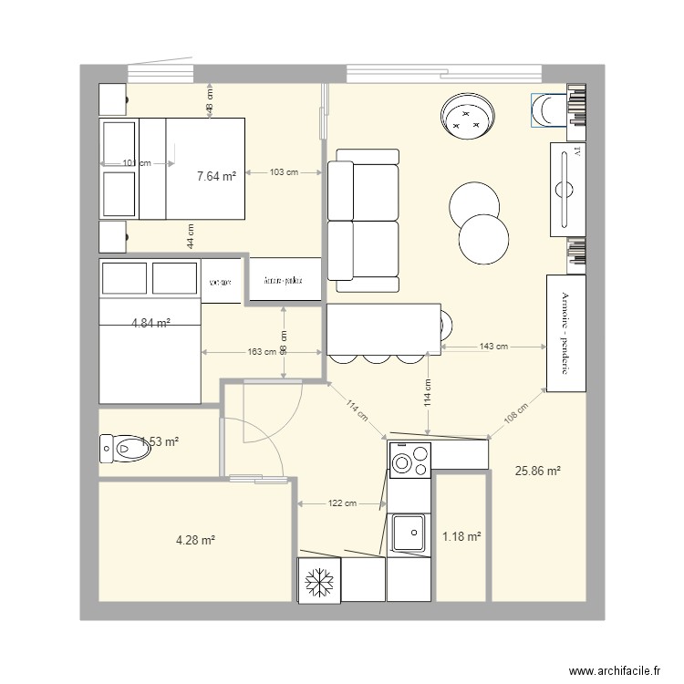 appart 21. Plan de 0 pièce et 0 m2