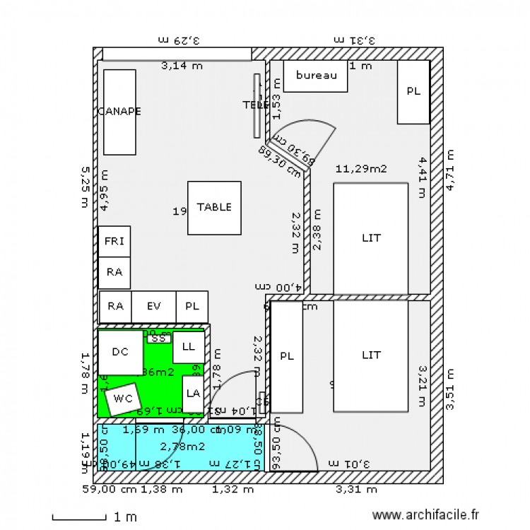 Plan. Plan de 0 pièce et 0 m2