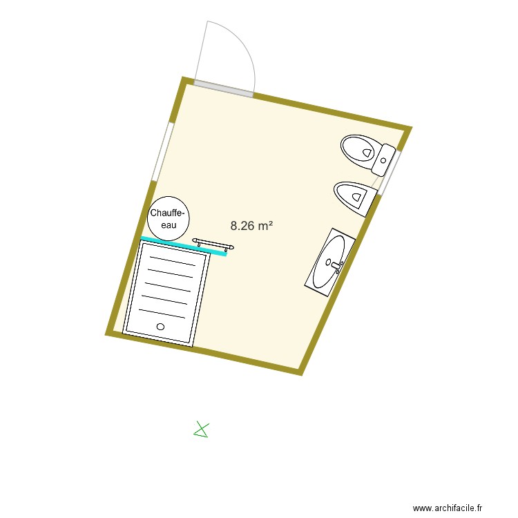 entrée et salle de bains. Plan de 0 pièce et 0 m2