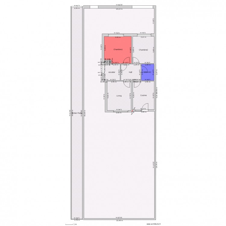 Terrain/Jardin/RDC. Plan de 0 pièce et 0 m2