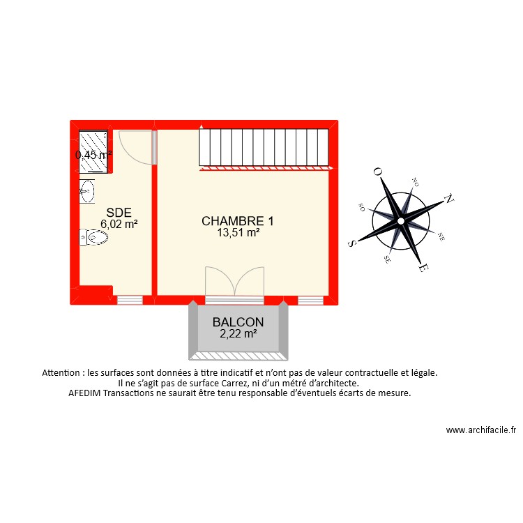 BI7092 ETAGE 2 NIVEAU 2. Plan de 7 pièces et 25 m2