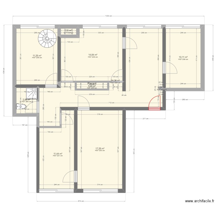 Projet Saint Brieuc_Brut-2. Plan de 10 pièces et 93 m2