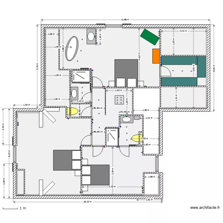 Chatillon 1er etage. Plan de 