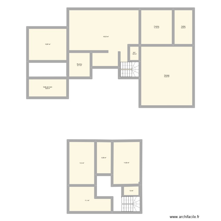 propo 3. Plan de 13 pièces et 190 m2