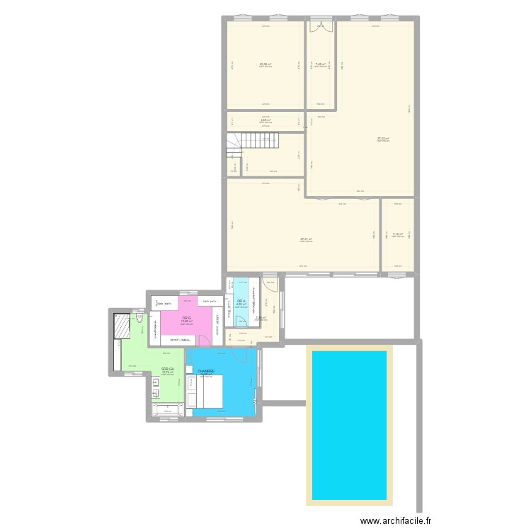 CONDORCET ETAGE 1. Plan de 11 pièces et 182 m2