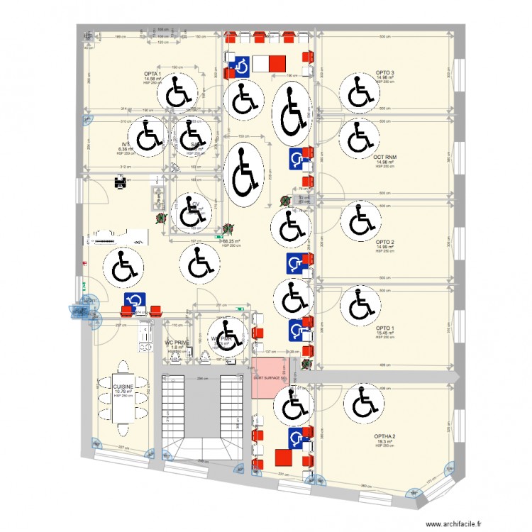 plan Dieppe PMR. Plan de 0 pièce et 0 m2