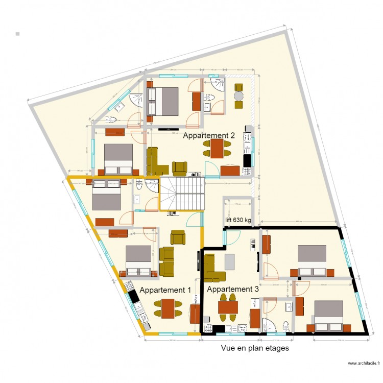 etages reelle v2. Plan de 0 pièce et 0 m2