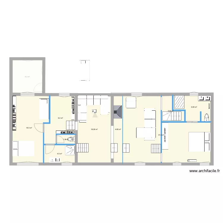 LARCHANT ETAGE . Plan de 