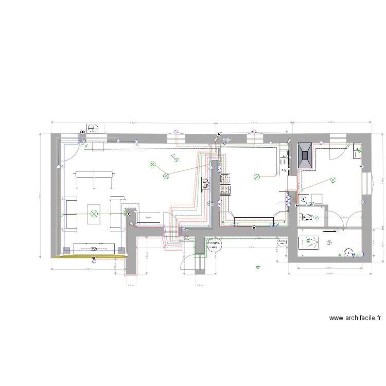 gaine 20. Plan de 0 pièce et 0 m2