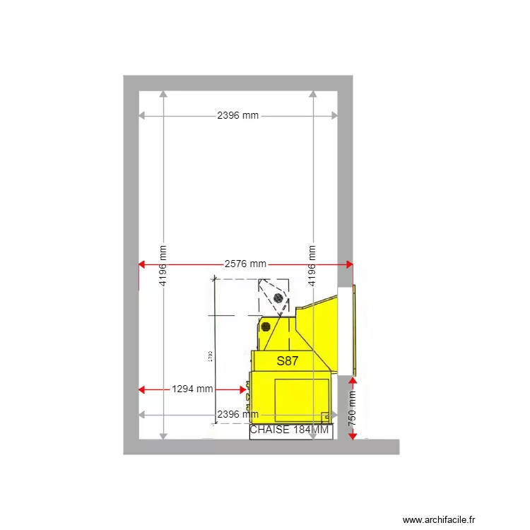 COUPE PROJET MARSEILLE ESPACE PRO GRAND LOCAL S87. Plan de 