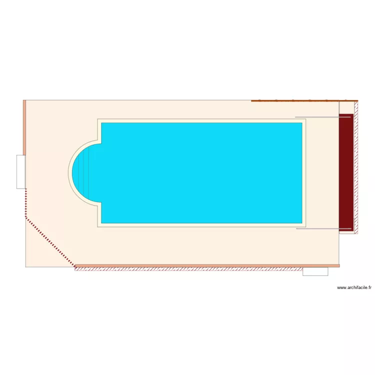 Piscine future 1 volet ouvert. Plan de Piscine future 1 volet ouvert. Plan de