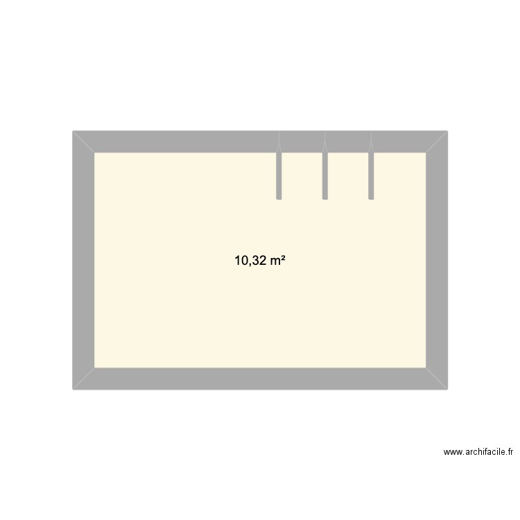 cave 195 université. Plan de 1 pièce et 10 m2