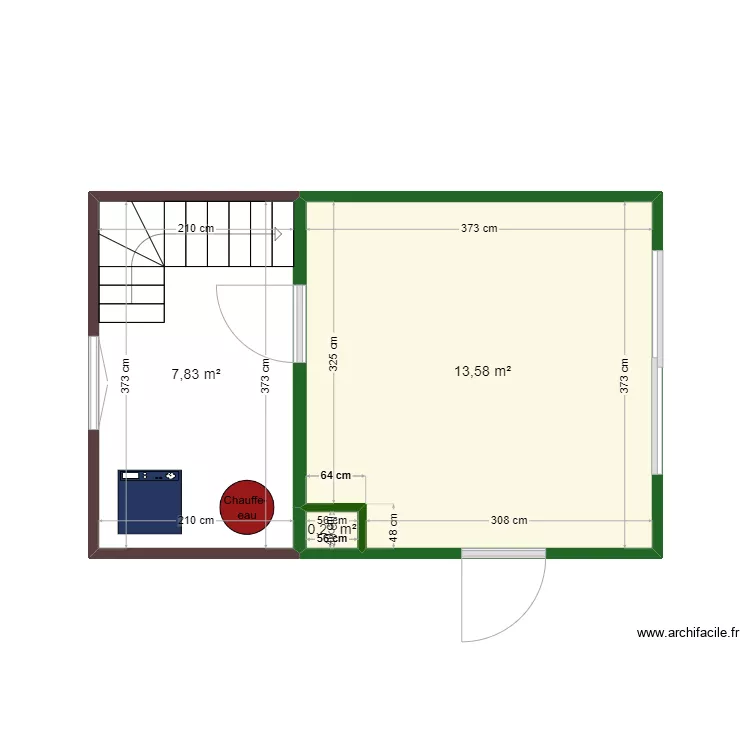 chambre garage. Plan de 