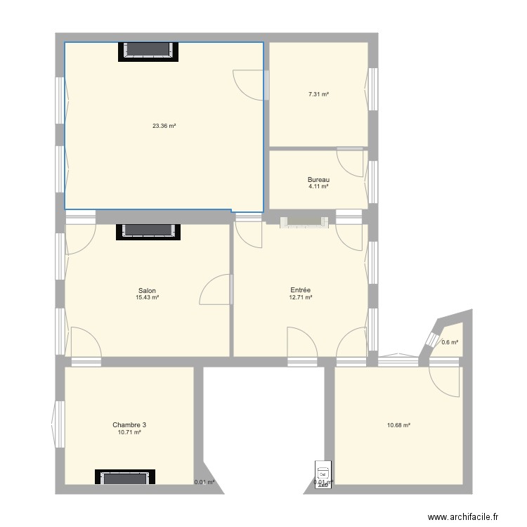 Meslay initial. Plan de 0 pièce et 0 m2