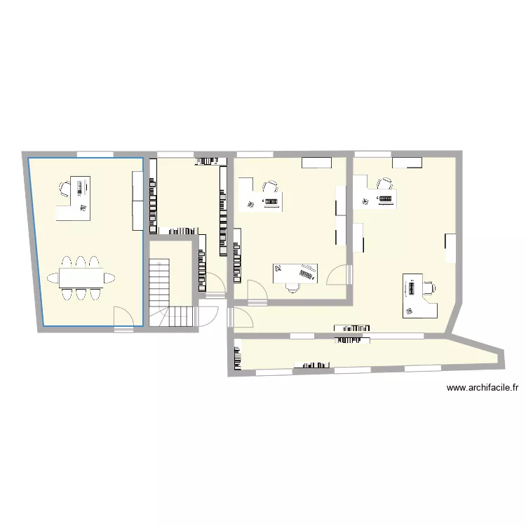 rez de chauss&eacute;e. Plan de 