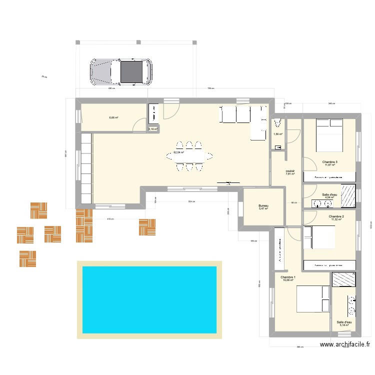 Plan entrée au nord. Plan de 0 pièce et 0 m2
