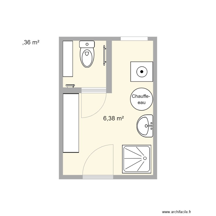 EHRENBOGEN existant SDB. Plan de 0 pièce et 0 m2