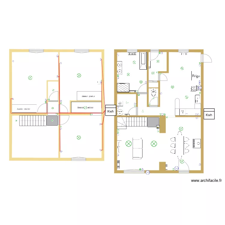 Plan maison 2 bis. Plan de 
