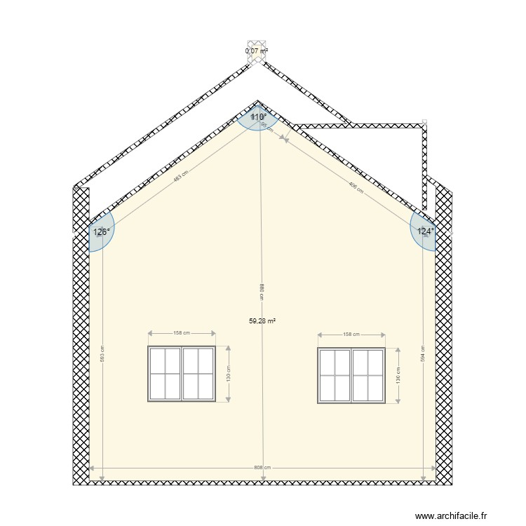 transformation coté cuisine. Plan de 0 pièce et 0 m2