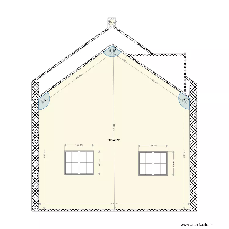 transformation cot&eacute; cuisine. Plan de 