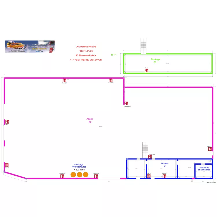 PROFIL PLUS ST PIERRE SUR DIVES. Plan de 