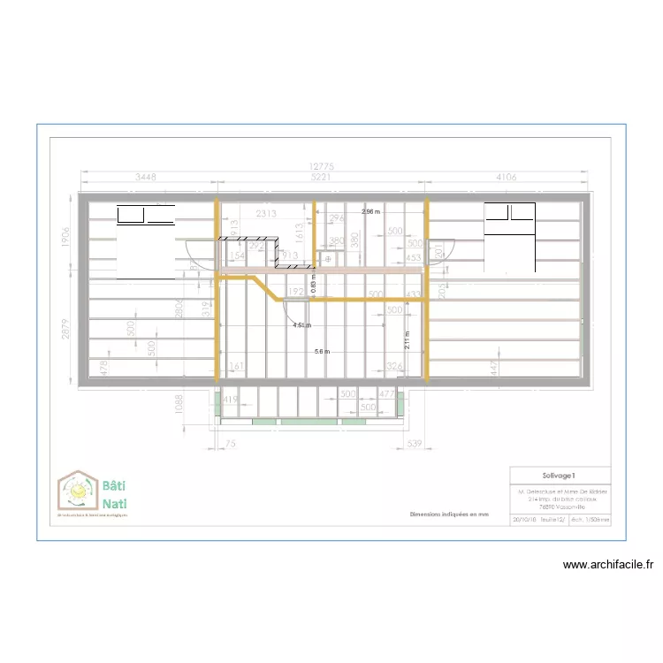 maison &agrave; jour piste etage. Plan de 