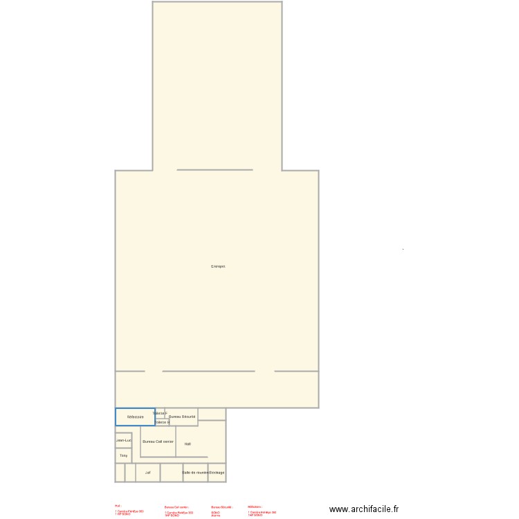 Entrepot Etiklog. Plan de 0 pièce et 0 m2