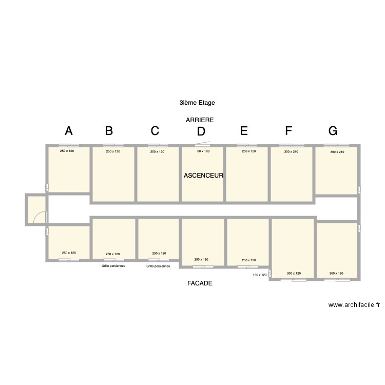 Ouvertures Chambres 3ieme. Plan de 0 pièce et 0 m2