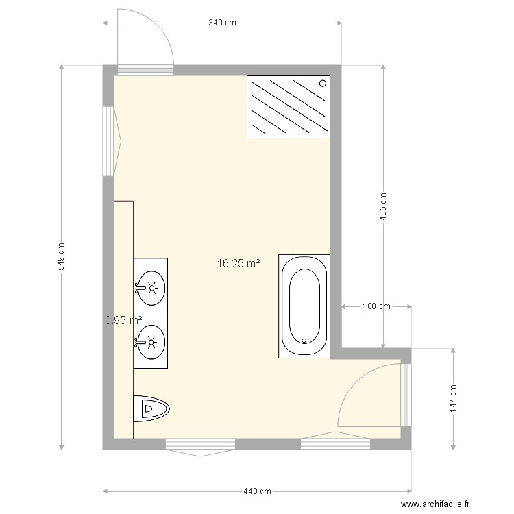 SALLE DE BAIN. Plan de 0 pièce et 0 m2