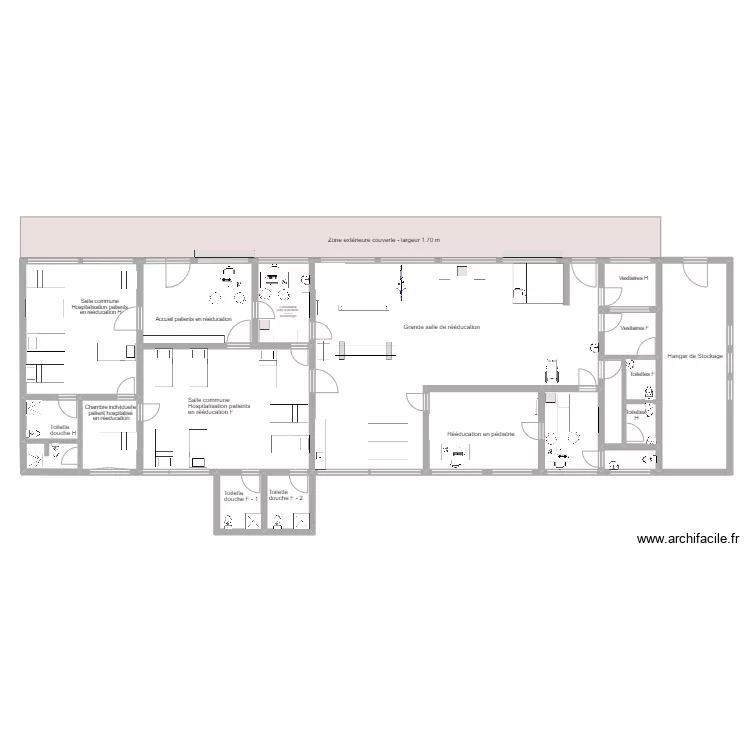 HDS Muyinga - bâtiment service kiné équipé . Plan de HDS Muyinga - bâtiment service kiné équipé . Plan de