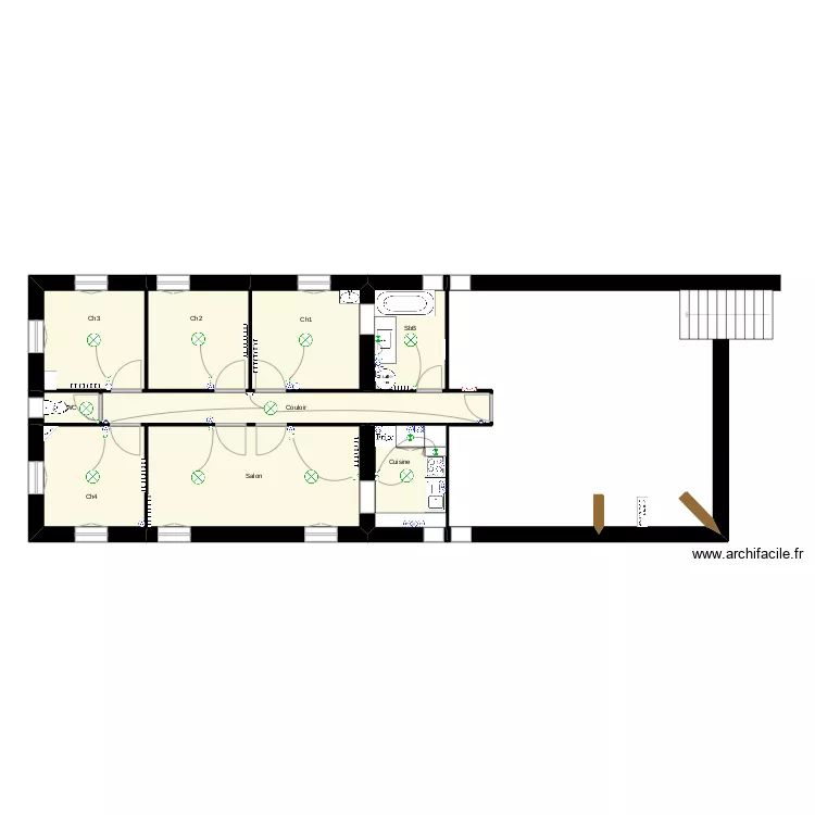 Ecole St Th&eacute;r&egrave;se avant travaux . Plan de 