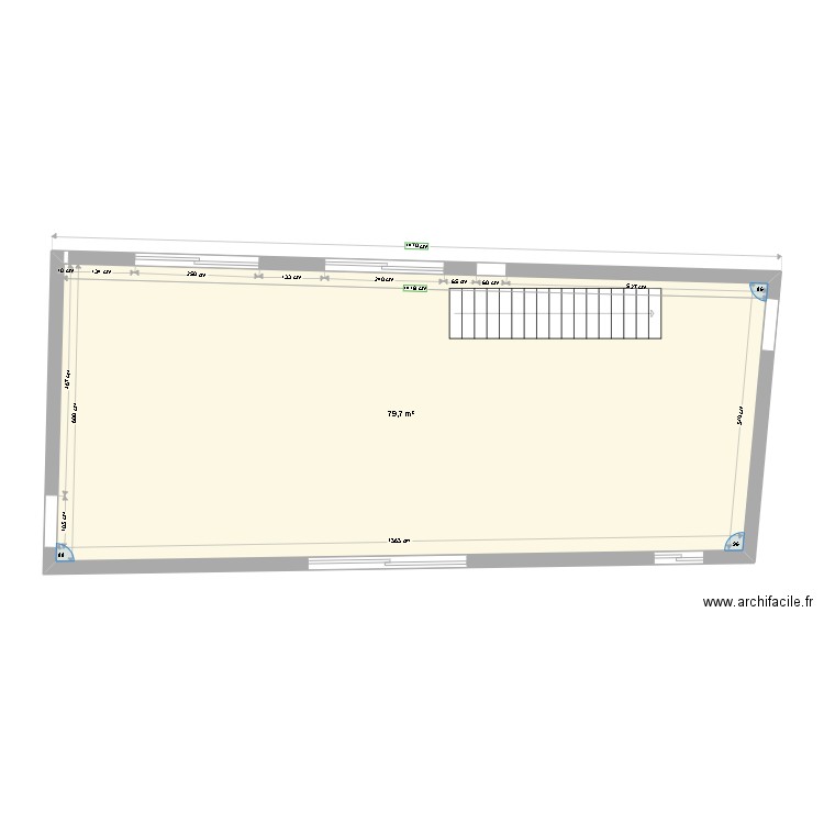 Ferme Pereira Hilda - plan pièce à vivre pour MCD. Plan de 1 pièce et 80 m2