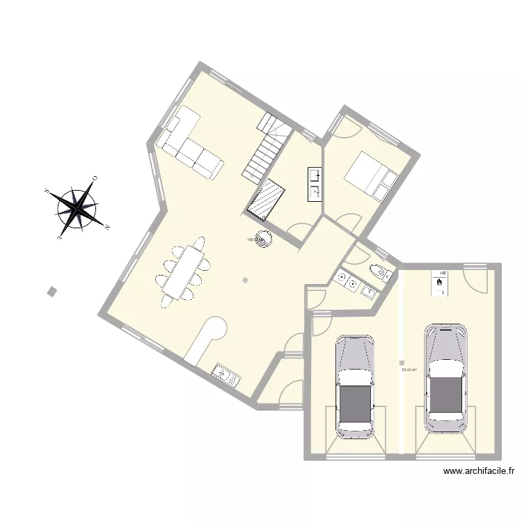 sosso 2. Plan de 2  et 154 m²
