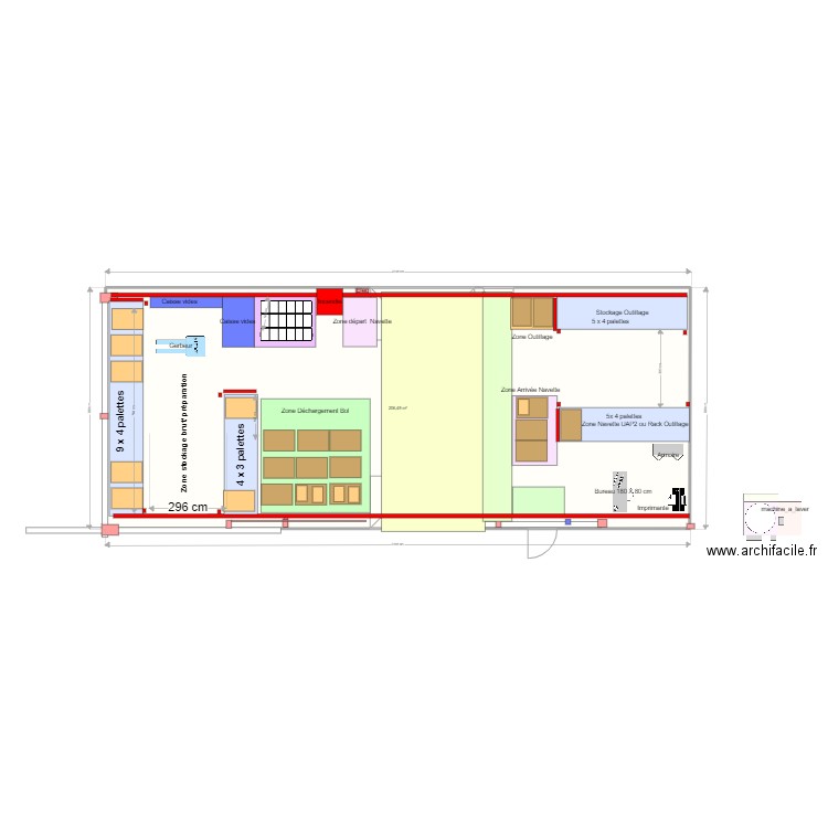 Réception UAP3 v6. Plan de 1 pièce et 206 m2