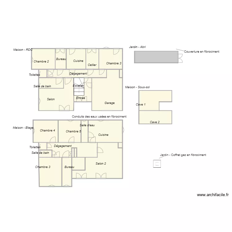 Croquis Indivision LHUNBERT. Plan de 