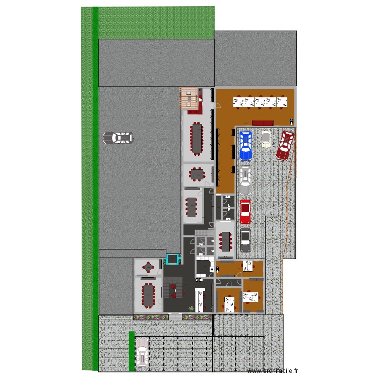 bbbbb. Plan de 34 pièces et 629 m2