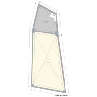 emprise  maison et WC ext&eacute;rieur sur le terrain 