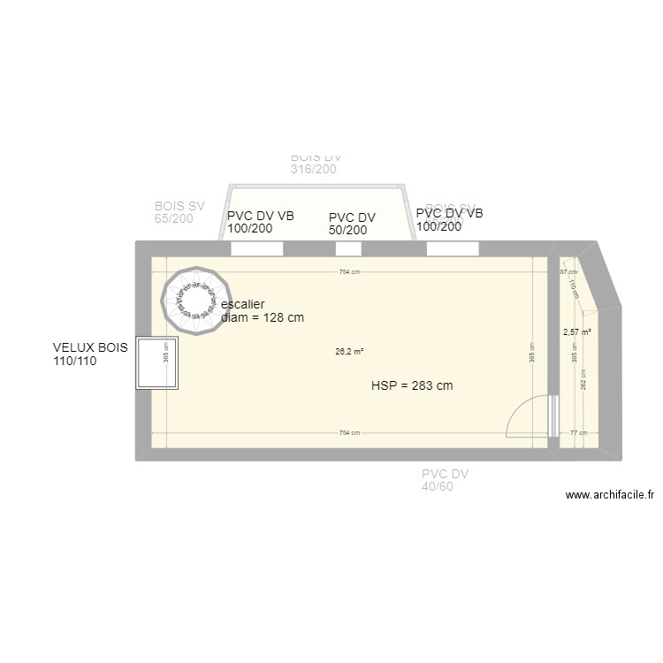 AGOSTINI. Plan de 15 pièces et 132 m2