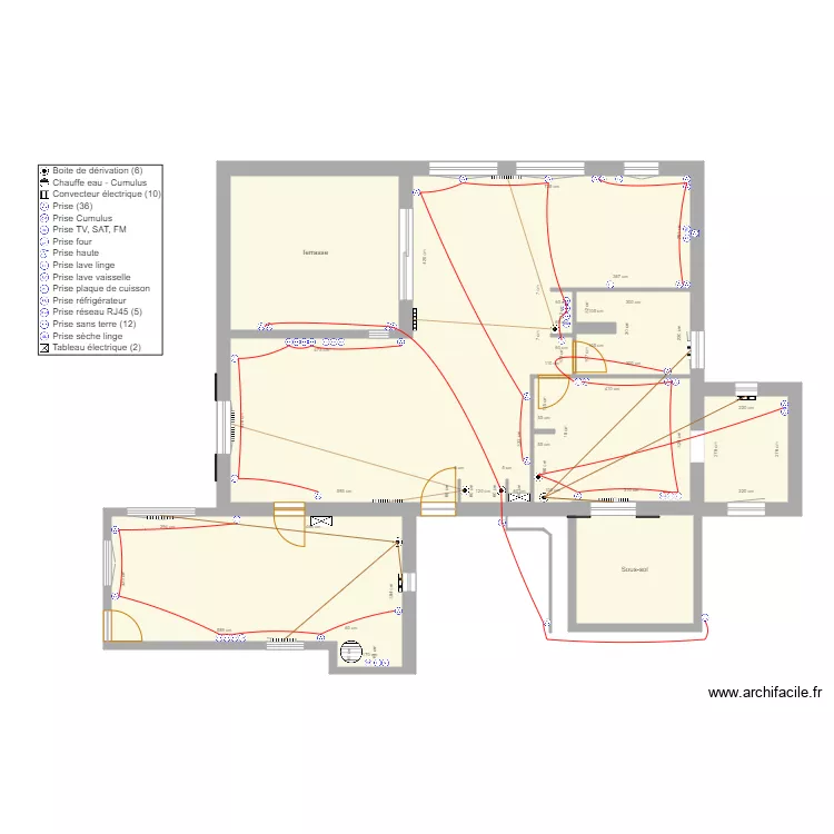 Fonterines prises. Plan de 