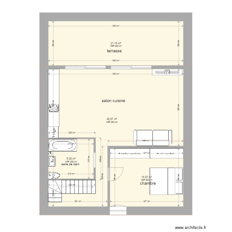 combles lascours. Plan de 0 pièce et 0 m2