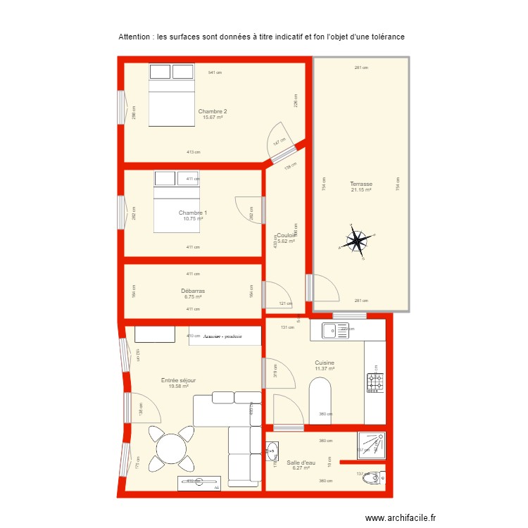 BI 2190 côté. Plan de 0 pièce et 0 m2