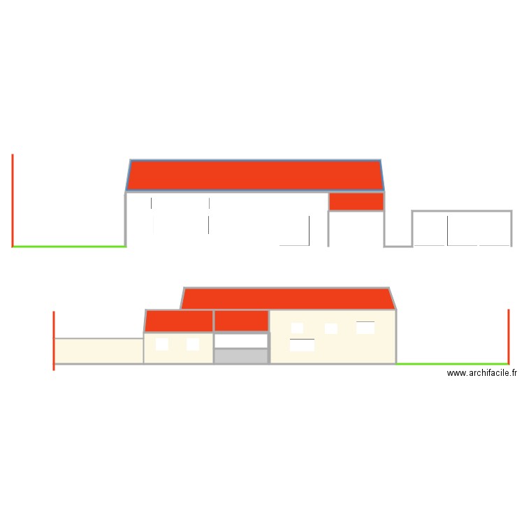 garage vue SUD 35 degré. Plan de 0 pièce et 0 m2