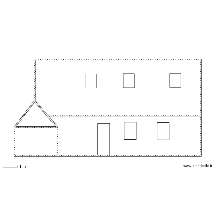 vue de facade sud future . Plan de 0 pièce et 0 m2