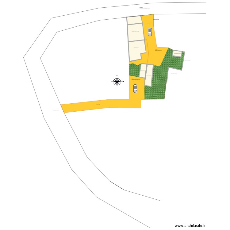 401 et 407 Villatte 44520 Issé surface au sol. Plan de 5 pièces et 196 m2