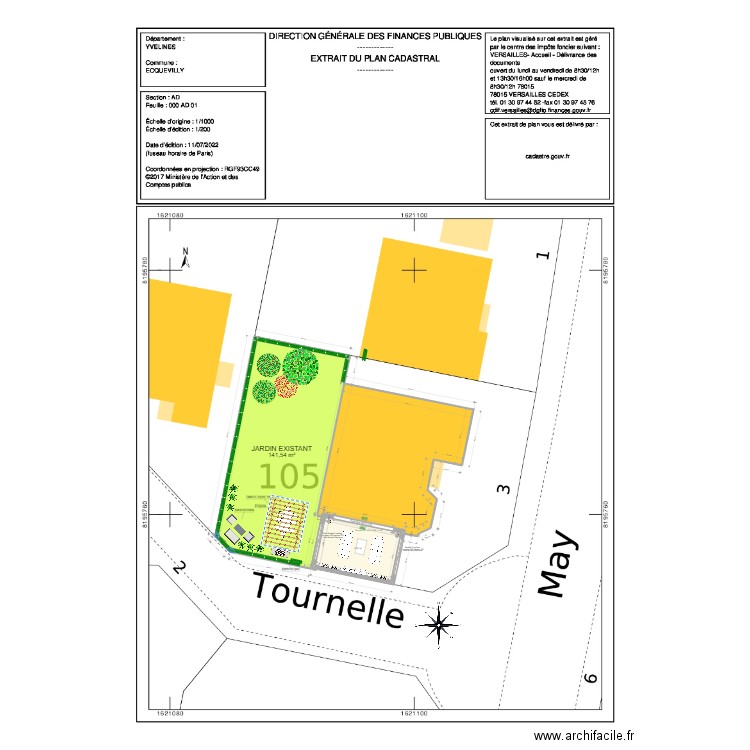 EXTENSION AMANDA. Plan de 2 pièces et 167 m2