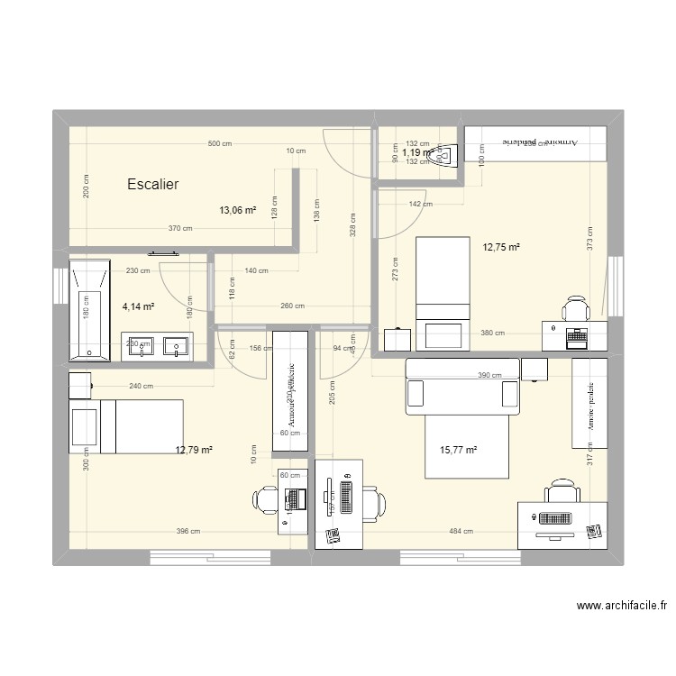 Craponne - étage. Plan de 0 pièce et 0 m2