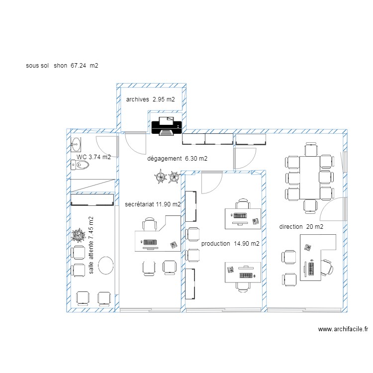 bureau lamentin. Plan de 0 pièce et 0 m2