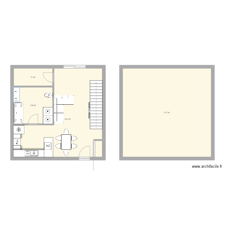 maison 2. Plan de 4 pièces et 106 m2